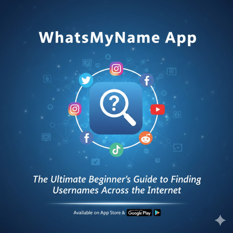 WhatsMyName App interface showing username search