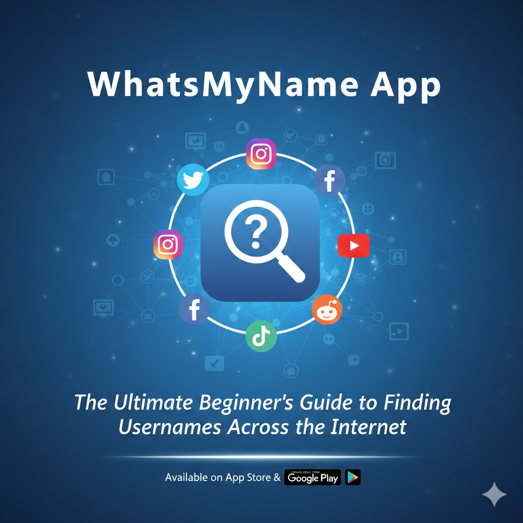 WhatsMyName App interface showing username search